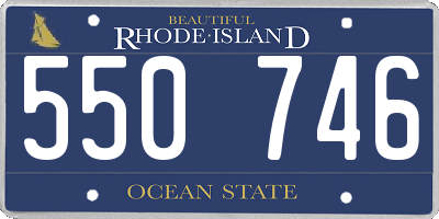 RI license plate 550746