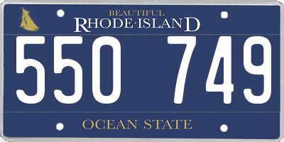 RI license plate 550749