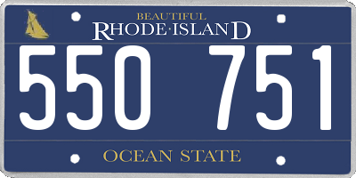 RI license plate 550751