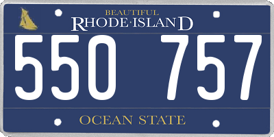 RI license plate 550757