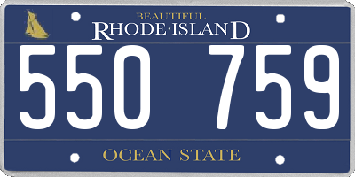 RI license plate 550759