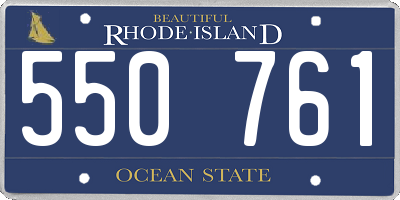 RI license plate 550761