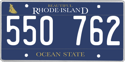 RI license plate 550762