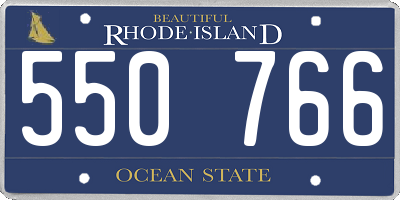 RI license plate 550766