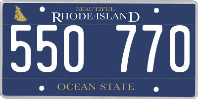 RI license plate 550770