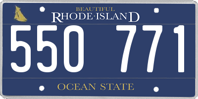 RI license plate 550771