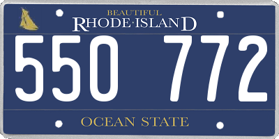 RI license plate 550772