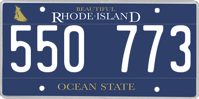 RI license plate 550773
