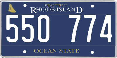 RI license plate 550774