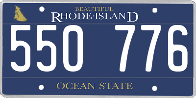 RI license plate 550776