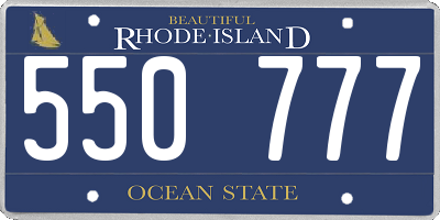 RI license plate 550777