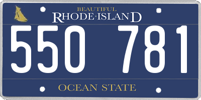 RI license plate 550781