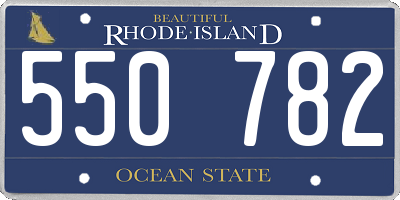 RI license plate 550782
