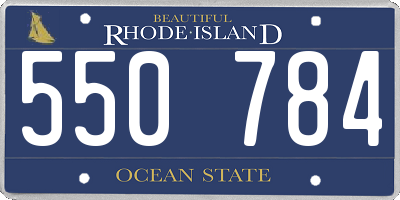 RI license plate 550784