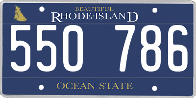 RI license plate 550786