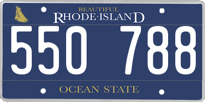RI license plate 550788
