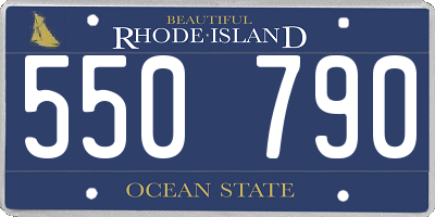 RI license plate 550790