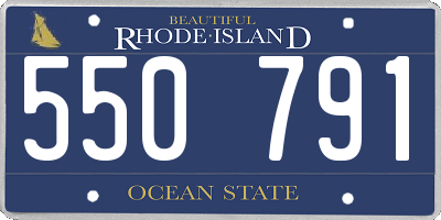 RI license plate 550791