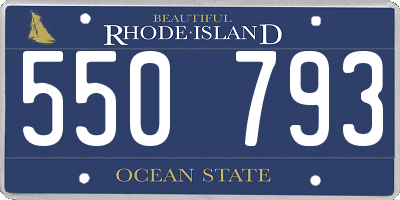 RI license plate 550793