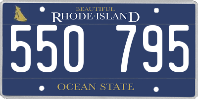 RI license plate 550795