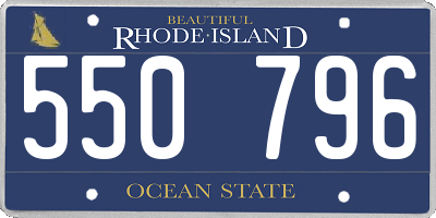 RI license plate 550796