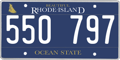 RI license plate 550797