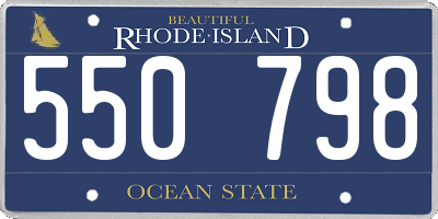 RI license plate 550798