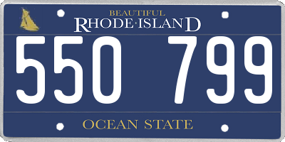 RI license plate 550799