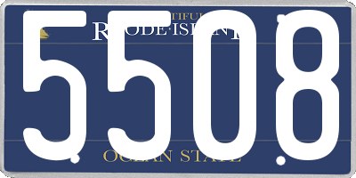 RI license plate 5508