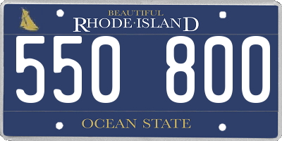 RI license plate 550800