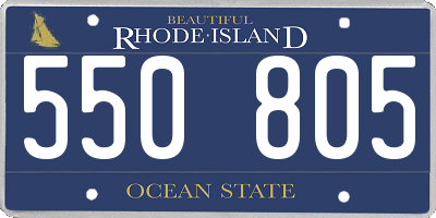 RI license plate 550805