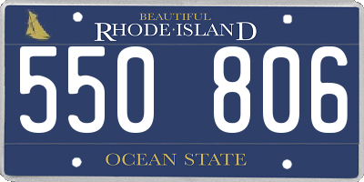 RI license plate 550806