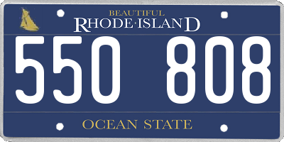 RI license plate 550808