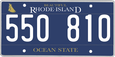 RI license plate 550810
