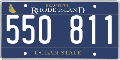 RI license plate 550811