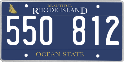 RI license plate 550812
