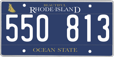 RI license plate 550813