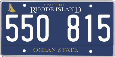 RI license plate 550815