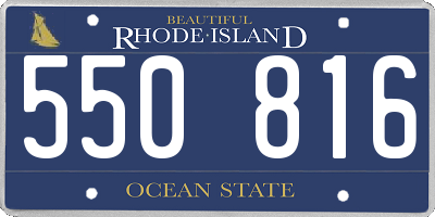 RI license plate 550816