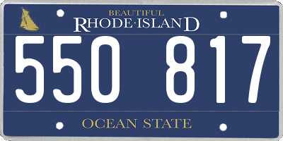 RI license plate 550817