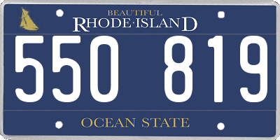 RI license plate 550819