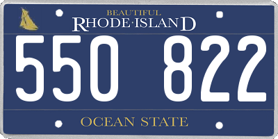 RI license plate 550822