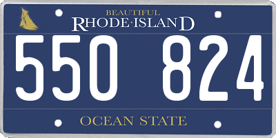 RI license plate 550824