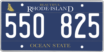RI license plate 550825