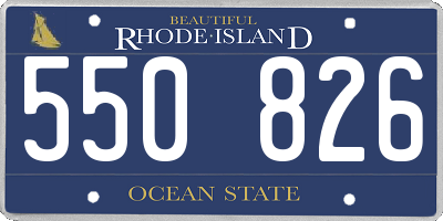 RI license plate 550826