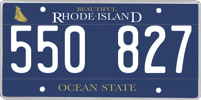 RI license plate 550827