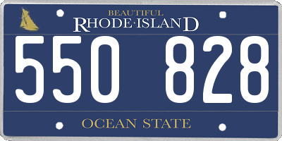 RI license plate 550828