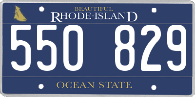 RI license plate 550829
