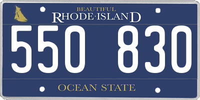 RI license plate 550830