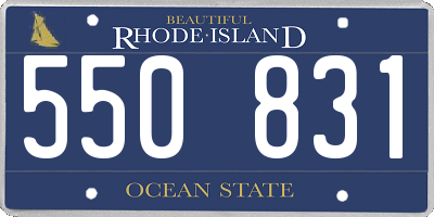RI license plate 550831